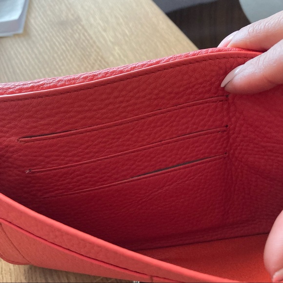 👜Danier Coral Pebbled Leather Two Piece Wallet (removable card coin wallet)👜 - Picture 3 of 11